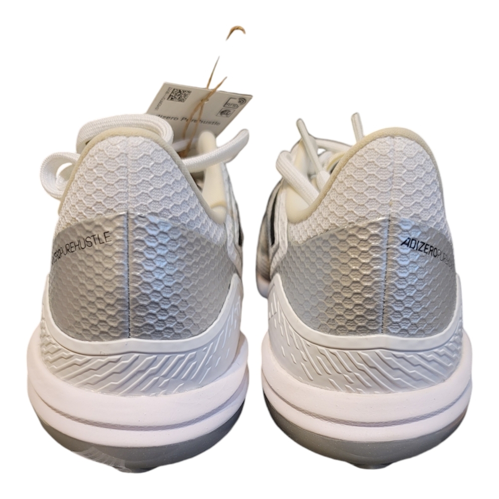Adidas Adizero Women's PureHustle 3 TPU Cleats Softball White Black Cleats, 6.5 - Picture 4 of 10